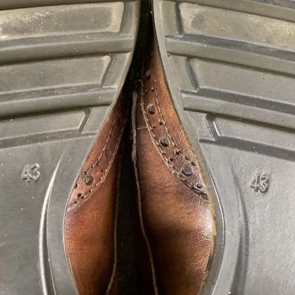 Ecco Men’s Size 43 Lace Up Vitrus Dress Shoes Cognac Brown Leather Round Toe - Picture 12 of 12